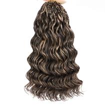 Crochet Hair Leeven Ocean Wave, 14 polegadas, 8 pacotes para mulheres