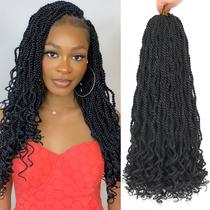Crochet Hair Leeven Senegalese Twist 18 polegadas, 8 pacotes, preto