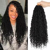 Crochet Hair LMZIM Goddess Locs 18 polegadas, 8 pacotes para mulheres negras Crochet Hair LMZIM Goddess Locs 18 polegadas, 8 pacotes para mulheres negras