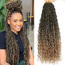 Crochet Hair LMZIM Goddess Locs 24 polegadas, 8 pacotes para mulheres negras