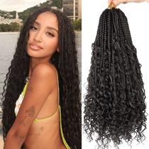 Crochet Hair LYCSOU Boho Goddess Box Braids 18 polegadas, 8 pacotes Crochet Hair LYCSOU Boho Goddess Box Braids 18 polegadas, 8 pacotes