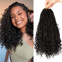 Crochet Hair LYCSOU Goddess Box Braids 14 cm para mulheres negras Crochet Hair LYCSOU Goddess Box Braids 14 cm para mulheres negras