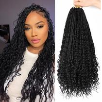 Crochet Hair LYCSOU Goddess Box Braids 1B 45cm, 8 pacotes
