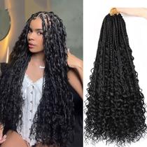 Crochet Hair LYCSOU Goddess Box Braids 60 cm para mulheres negras