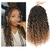 Crochet Hair Sambraid Goddess Locs de 14 polegadas, 8 pacotes para mulheres