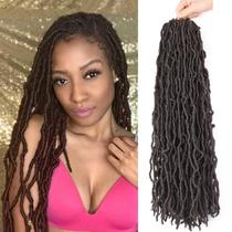 Crochet Hair Soft Faux Locs de 18 polegadas, 8 pacotes para mulheres negras
