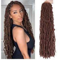 Crochet Hair Soft Locs, 24 polegadas, tranças Faux Locs, 6 pacotes