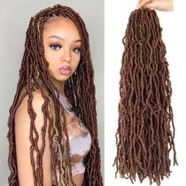 Crochet Hair Soft Locs de 24 polegadas, 8 pacotes de mechas artificiais para mulheres