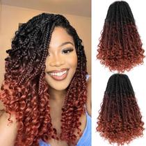 Crochet Hair Wodun Goddess Box Braids de 14 polegadas para mulheres negras