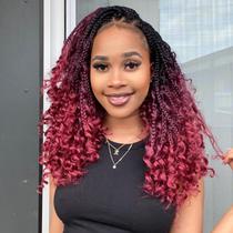 Crochet Hair Wodun Goddess Box Braids de 14 polegadas para mulheres negras