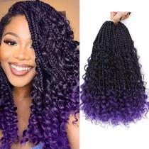 Crochet Hair Yewell Goddess Box Braids 30 cm Boho, 9 pacotes Crochet Hair Yewell Goddess Box Braids 30 cm Boho, 9 pacotes