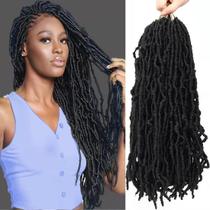 Crochet Hair Youngther New Faux Locs Curly 18 polegadas, 6 pacotes Crochet Hair Youngther New Faux Locs Curly 18 polegadas, 6 pacotes
