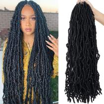 Crochet Hair Youngther New Faux Locs de 24 polegadas, 6 pacotes para mulheres