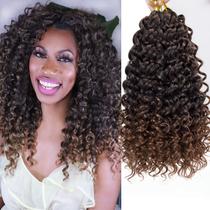 Crochet Hair YXCHERISHAIR GoGo Curl Beach 14 polegadas Brown Ombre
