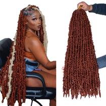 Crochet Hair ZRQ Copper Red Butterfly Locs de 30 polegadas, 6 pacotes