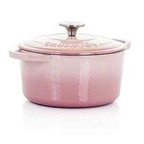 Crock-Pot Artisan - Forno Holandês de Ferro Fundido Esmaltado (3 Litros) - Cor Blush Rosa