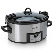 Crock-Pot SCCPVL610-S-A 6-Quart Cook & Carry Programmable Slow Cooker com temporizador digital, aço inoxidável