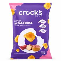 Crocks club batatas doce chips sal rosa do himalaia 45g Crocks club batatas doce chips sal rosa do himalaia 45g