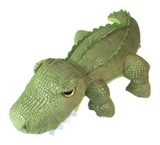 Crocodilo Jacaré Pelúcia Olho Brilhante 35Cms - Verde Claro