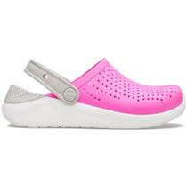 Crocs literide clog infantil electric pink/white