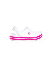 Crocs Sandália Infantil Crocband Branco/Rosa