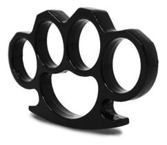 Cromado elegante cor Preto 4 furos Punho de tigre soco potente ingles Bruce Lee Cromado elegante cor Preto 4 furos Punho de tigre soco potente ingles Bruce Lee