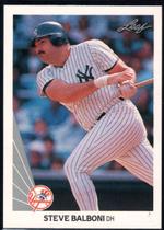 Cromo de Beisebol 1990 Leaf Steve Balboni Yankees 373