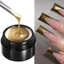 Cromo Ouro Prata Rosa Ouro Espelho Efeito Metálico Gel De Unhas Super Brilhante Verniz De Arte De