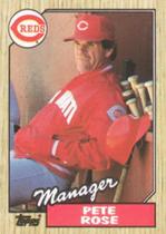 Cromos de beisebol Topps Pete Rose 1987 393 Manager Cromos de beisebol Topps Pete Rose 1987 393 Manager