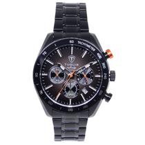 Cronógrafo Masculino Analógico Tuguir Infinity 23-2231 Resistente à água 5 ATM Preto e Marrom Caixa em Aço Preto Pulseira de Aço Visor Cristal Cronógrafo Masculino Analógico Tuguir Infinity 23-2231 Resistente à água 5 ATM Preto e Marrom Caixa em Aço Preto Pulseira de Aço Visor Cristal