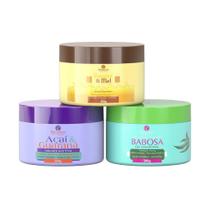 Cronograma 300g Natureza Cosméticos (Babosa, Açaí e Guaraná, Banana e mel )