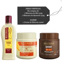 Cronograma Bio Extratus Mel e Queravit 250g e Creme Silicone