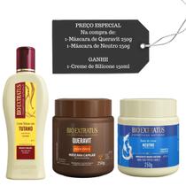 Cronograma Bio Extratus Neutro e Queravit + Creme Silicone