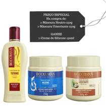 Cronograma Bio Extratus Umectante e Neutro e Creme Silicone