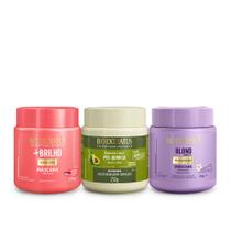 Cronograma Cabelos com Mechas Bio Extratus 250g +Brilho Pós-química Blonde Cronograma Cabelos com Mechas Bio Extratus 250g +Brilho Pós-química Blonde
