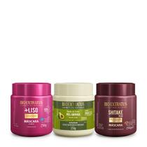Cronograma Cabelos Lisos Bio Extratus 250g +Liso Pós-química Shitake Cronograma Cabelos Lisos Bio Extratus 250g +Liso Pós-química Shitake