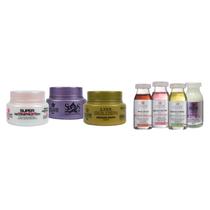 Cronograma Capilar 4 Ampolas 3 Mini Máscaras 40G Dyusar