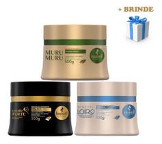 Cronograma Capilar Haskell 3 Máscaras Cav Bend Muru 250g P