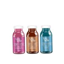 Cronograma Capilar Lizz ante Hidratação Nutrição Reconstrução Tratamento Capilar Profissional Concentrado Kit 3 Ampolas 15 ml cada Lizz ante