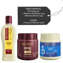 Cronograma Capilar Neutro e Shitake Ganhe Creme De Silicone