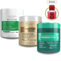 Cronograma Capilar Prohall 3 Mascaras Biomask + Extreme Repair + Proboo 500g + Oleo