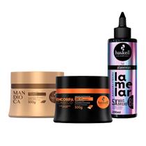 Cronograma Haskell Lamelar + Encorpa Cabelo + Mandioca 300g