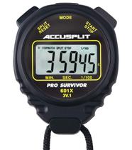 Cronômetro ACCUSPLIT Pro Survivor A601X preto com bateria de 5 anos