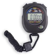 Cronômetro digital de mão esportivo com hora e alarme - Pista e Campo