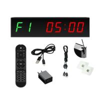 Cronômetro Digital LED De Contagem Regressiva Montado Na Parede Em Liga De Alumínio Com Controle