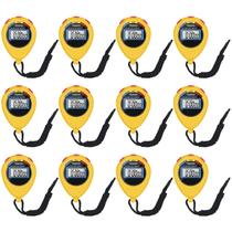 Cronômetro esportivo digital eletrônico Pgzsy com alarme (pacote com 12)