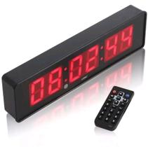 Cronometro Relógio Led Digital Parede Mesa Com Controle 2113