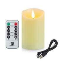 Cronômetro remoto recarregável LED Pillar Candle Guluto 7,5x13cm Cronômetro remoto recarregável LED Pillar Candle Guluto 7,5x13cm