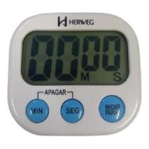Cronômetro Timer 60M Herweg 3309 Quadrado Branco