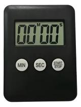 Cronômetro Timer Digital Imã Preto Alarme Cozinha Academia